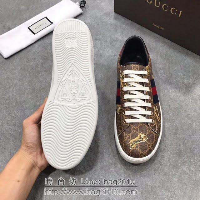 GUCCI男鞋 男士最新款休閒鞋 專櫃同步 古馳印花男休閒鞋 Gucci  hdnx1330